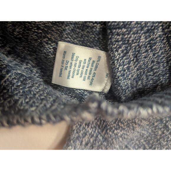 Men's blue 2 tone 1/4 zip knit sweater by Urban Pipeline size Large - Picture 4 of 9